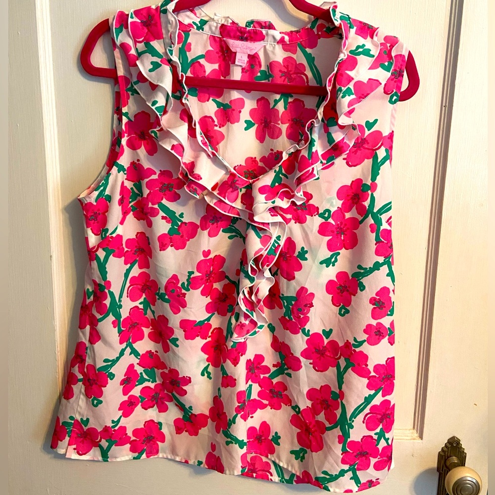Lilly Pulitzer Allison Blouse Size Large
